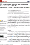 Cover page: HPV Vaccination among Sexual and Gender Minority Youth Living with or at High-Risk for HIV