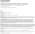 Cover page: Cryptogenic Organizing Pneumonia Presenting as a Cavitary Mass