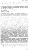 Cover page: Democracy and the Left: Social Policy and Inequality in Latin America . By Evelyne Huber and John D. Stephens. Chicago: University of Chicago Press, 2012. Pp. xx+342. $27.50.