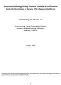 Cover page: Assessment of Energy Savings Potential from the Use of Demand Controlled Ventilation in General Office Spaces in California