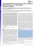 Cover page: Calcium phosphate-bearing matrices induce osteogenic differentiation of stem cells through adenosine signaling.