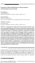 Cover page: Parametric UMAP Embeddings for Representation and Semisupervised Learning