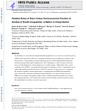 Cover page: Relative Roles of Race Versus Socioeconomic Position in Studies of Health Inequalities: A Matter of Interpretation