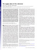 Cover page: The supply chain of CO2 emissions