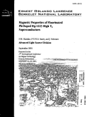 Cover page: Magnetic Properties of Fluorinated Pb-Doped Hg-1223 High Tc Superconductors