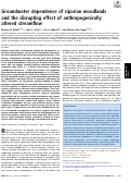 Cover page: Groundwater dependence of riparian woodlands and the disrupting effect of anthropogenically altered streamflow