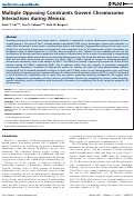 Cover page: Multiple Opposing Constraints Govern Chromosome Interactions during Meiosis