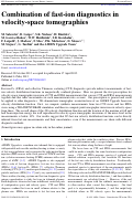 Cover page: Combination of fast-ion diagnostics in velocity-space tomographies