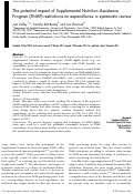 Cover page: The potential impact of Supplemental Nutrition Assistance Program (SNAP) restrictions on expenditures: a systematic review