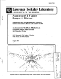 Cover page: An Assessment of the Effects of Radiation on Permanent Magnet Material in the ALS Insertion Devices