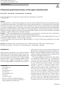 Cover page: Ultrasound-guided interventions of the upper extremity joints