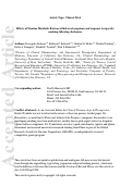 Cover page: Effects of Nicotine Metabolic Rate on Withdrawal Symptoms and Response to Cigarette Smoking After Abstinence