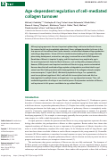 Cover page: Age-dependent regulation of cell-mediated collagen turnover