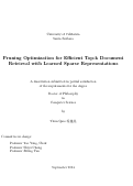 Cover page: Pruning Optimization for Eﬀicient Top-k Document Retrieval with Learned Sparse Representations