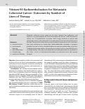 Cover page: Yttrium-90 Radioembolization for Metastatic Colorectal Cancer: Outcomes by Number of Lines of Therapy