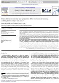 Cover page: Ethnic differences in dry eye symptoms: Effects of corneal staining and length of contact lens wear