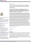 Cover page: Cross-national harmonization of cognitive measures across HRS HCAP (USA) and LASI-DAD (India)