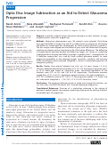 Cover page: Optic Disc Image Subtraction as an Aid to Detect Glaucoma Progression