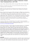 Cover page: Gender Identity Disparities in Criminal Victimization