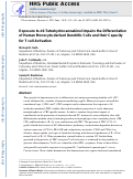 Cover page: Exposure to Δ9-Tetrahydrocannabinol Impairs the Differentiation of Human Monocyte-derived Dendritic Cells and their Capacity for T cell Activation