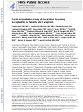 Cover page: Part II: A Qualitative Study of Social Risk Screening Acceptability in Patients and Caregivers