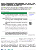 Cover page: Impact of a Multidisciplinary Supportive Care Model Using Distress Screening at an Asian Ambulatory Cancer Center: A Cluster Randomized Controlled Trial