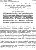 Cover page: Functional interaction of heterogeneous nuclear ribonucleoprotein C with poliovirus RNA synthesis initiation complexes