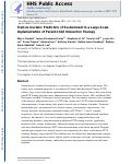 Cover page: Train-to-Sustain: Predictors of Sustainment in a Large-Scale Implementation of Parent-Child Interaction Therapy.