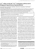 Cover page: Ca2+ Influx via the Na+/Ca2+ Exchanger Is Enhanced in Malignant Hyperthermia Skeletal Muscle*