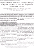 Cover page: Regional Scale Dryland Vegetation Classification with an Integrated Lidar-Hyperspectral Approach