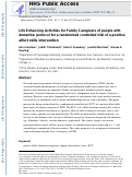 Cover page: Life Enhancing Activities for Family Caregivers of people with dementia: protocol for a randomized controlled trial of a positive affect skills intervention