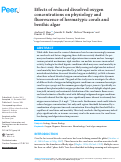 Cover page: Effects of reduced dissolved oxygen concentrations on physiology and fluorescence of hermatypic corals and benthic algae