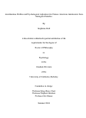 Cover page: Acculturation Profiles and Psychological Adjustment in Chinese American Adolescents from Immigrant Families