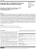 Cover page: Prolonged QTc in HIV-Infected Patients: A Need for Routine ECG Screening