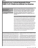 Cover page: Limited cross-variant immunity from SARS-CoV-2 Omicron without vaccination