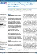 Cover page: Patterns of antidepressant therapy and clinical outcomes among ischaemic stroke survivors