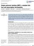 Cover page: Single-molecule tracking (SMT): a window into live-cell transcription biochemistry