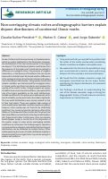 Cover page: Non-overlapping climatic niches and biogeographic barriers explain disjunct distributions of continental Urania moths