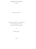 Cover page: Essays in Econometrics