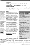 Cover page: TERC polymorphisms are associated both with susceptibility to colorectal cancer and with longer telomeres