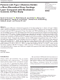 Cover page: Patients with Type 2 Diabetes Exhibit a More Mineralized Deep Cartilage Layer Compared with Nondiabetic Controls: A Pilot Study