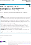 Cover page: fSCIG 10% in pediatric primary immunodeficiency diseases: a European post-authorization safety study.