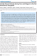Cover page: Similar Neural Activity during Fear and Disgust in the Rat Basolateral Amygdala