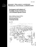 Cover page: Development and evaluation of probability density functions for a set of human exposure factors