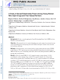 Cover page: A Study of Sexual Relationship Power among Young Women Who Inject Drugs and Their Sexual Partners