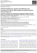 Cover page: Artificial intelligence-assisted quantification and assessment of whole slide images for pediatric kidney disease diagnosis.