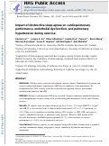 Cover page: Impact of obstructive sleep apnea on cardiopulmonary performance, endothelial dysfunction, and pulmonary hypertension during exercise