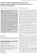 Cover page: Convex gradient optimization for increased spatiotemporal resolution and improved accuracy in phase contrast MRI