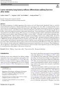 Cover page: Lower extremity long-latency reflexes differentiate walking function after stroke