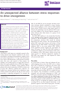 Cover page: An unexpected alliance between stress responses to drive oncogenesis.